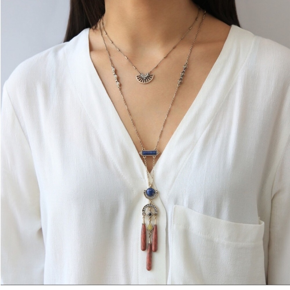 Chloe and Isabel Sunlit Savannah Two tired necklace